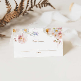 Wildblomma Garden Baby Shower med vikt Placeringskort