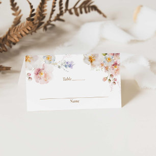 Wildblomma Garden Baby Shower med vikt Placeringskort