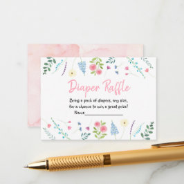 Wildblomma Garden Baby Shower Raffle Tilläggskort