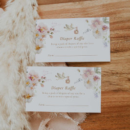 Wildblomma Garden Baby Shower Raffle Tilläggskort