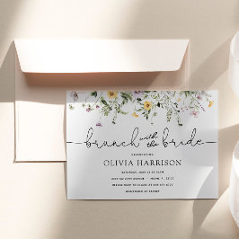 Wildblomma Garden Brunch med Bride Shower Inbjudningar