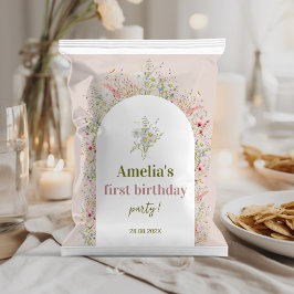 Wildblomma Garden Girl Birthday Chip Bag Wrapper Reklamblad