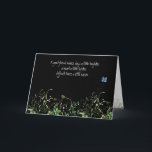 Wildblomma Gräns för Friends födelsedag Kort<br><div class="desc">Sommarblomman gräns med blå fjäril på svart bakgrund för väns födelsedag. Text kan redigeras. Bakgrunden till färg kan ändras.</div>