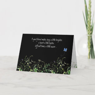 Wildblomma Gräns för Friends födelsedag Kort