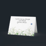 Wildblomma Gräns för Friends födelsedag Kort<br><div class="desc">Sommarblomman gräns med blå fjäril på vit bakgrund för väns födelsedag. Text kan redigeras. Bakgrunden till färg kan ändras.</div>