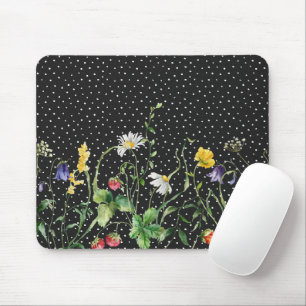Wildblomma Gräns på Polka dots Musmatta