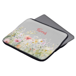 Wildblomma Gräns Personlig Laptop Fodral