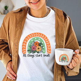 Wildblomma hela sak startar en liten regnbåge av v t shirt