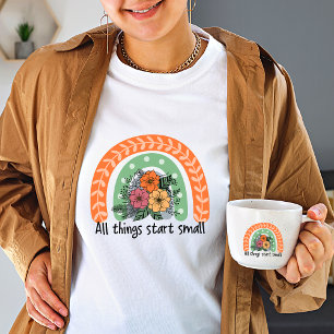 Wildblomma hela sak startar en liten regnbåge av v t shirt