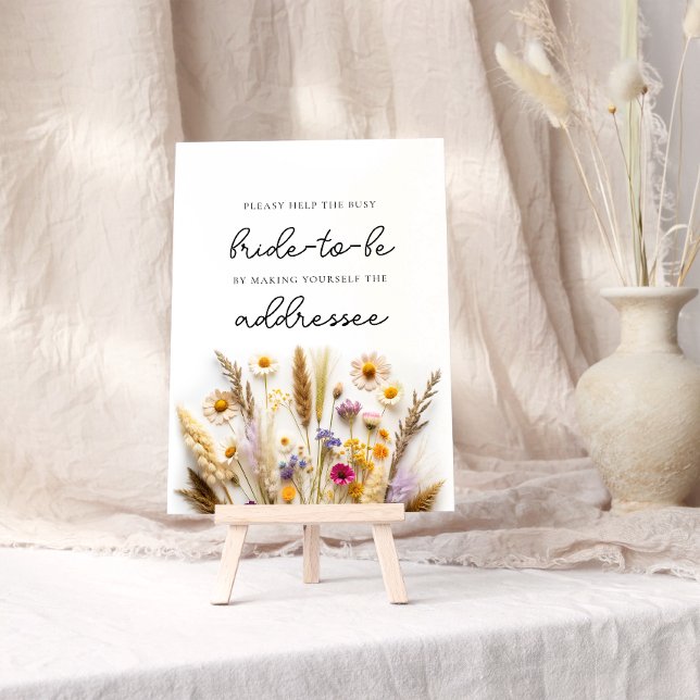 Wildblomma Hjälp Busy Bride Adress och EnUtveckla Poster (Skapare uppladdad)