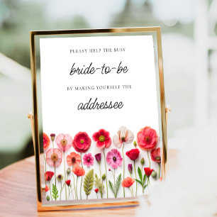 Wildblomma Hjälp Busy Bride Adress och EnUtveckla Poster