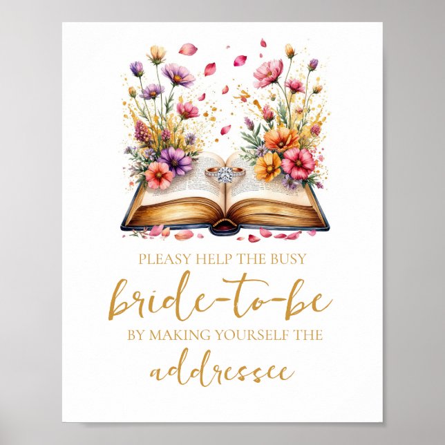 Wildblomma Hjälp Busy Bride Adress och EnUtveckla Poster (Framsidan)
