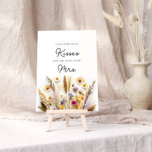 Wildblomma Hur många Kisses-Möhippa-spel Poster