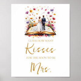 Wildblomma Hur många Kisses-Möhippa-speltecken Poster