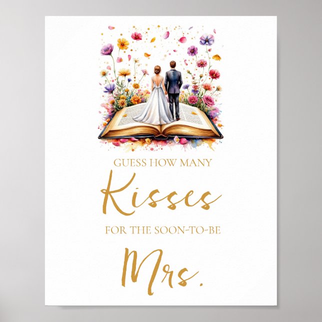 Wildblomma Hur många Kisses-Möhippa-speltecken Poster (Framsidan)