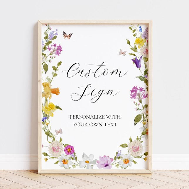 Wildblomma i Anpassningsbarnas texttecken i bloom Poster (Skapare uppladdad)