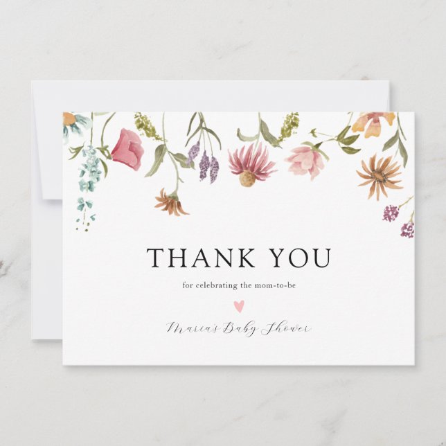 Wildblomma i Bloom Baby Shower Tack (Framsida)