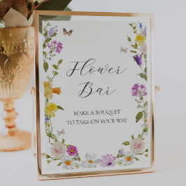 Wildblomma i Bloom Flower Bouquet Pub-tecken Poster