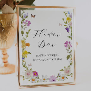 Wildblomma i Bloom Flower Bouquet Pub-tecken Poster