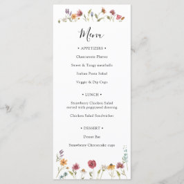 Wildblomma i Bloom Menu Meny