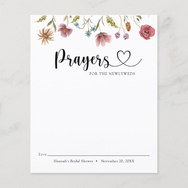 Wildblomma i Bloom Prayers för Newlyweds (Framsida)