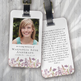 Wildblomma in Loving Memory Memorial Prayer Bagagebricka
