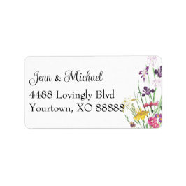 Wildblomma Iris Blommigt Elegant Rosa Lila Garden Adressetikett