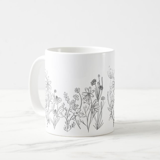 Wildblomma  kaffemugg (Framsida vänster)