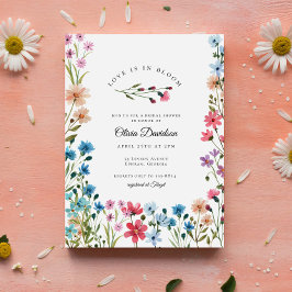 Wildblomma Kärlek finns i Möhippan Bloom Inbjudningar