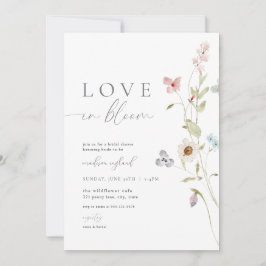 Wildblomma Kärlek i Bloom Inbjudningskort för möhi