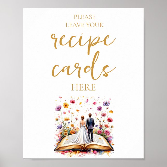 Wildblomma Lämna ditt mottagarkort här Poster (Framsidan)