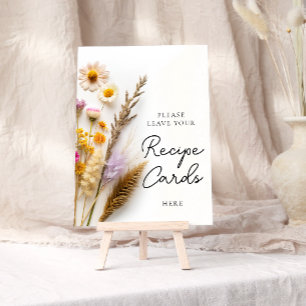 Wildblomma Lämnar receptkortet här Poster