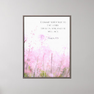 Wildblomma Ligcape Bible Verse Psalm 37 Canvastryck