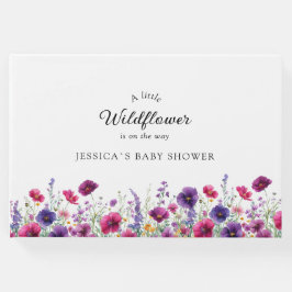 Wildblomma, Lila-Rosa-blomma babyskor Gästböcker