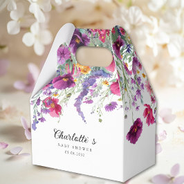 Wildblomma, Lila-Rosa-blomma babyskor Presentaskar