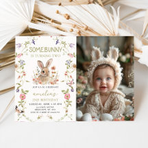 Wildblomma lite Bunny Girl Birthday Photo