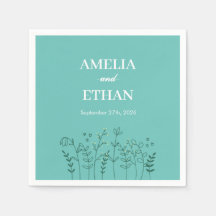 Wildblomma Ljust grönt Bröllop