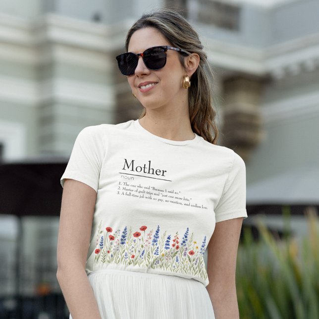 Wildblomma Mamma - Mors dag T-Shirt med Kärlek (Skapare uppladdad)