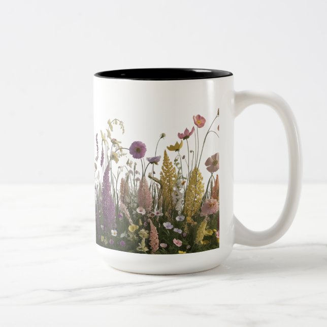 Wildblomma Meadow Two-Tone Mugg 15 oz - botaniskt (Höger)