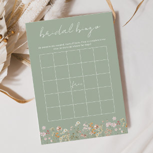Wildblomma Möhippa Bingo Boho Garden Game Inbjudningar