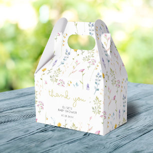 Wildblomma Mönster Baby Shower Tack Presentaskar