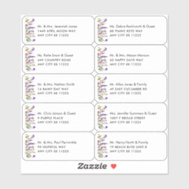 Wildblomma Namn Bröllop Guest Adressetiketter Klistermärken