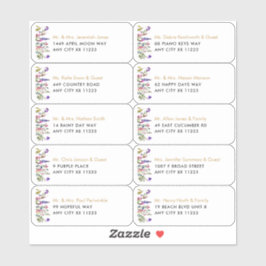 Wildblomma Namn Bröllop Guest Adressetiketter Klistermärken