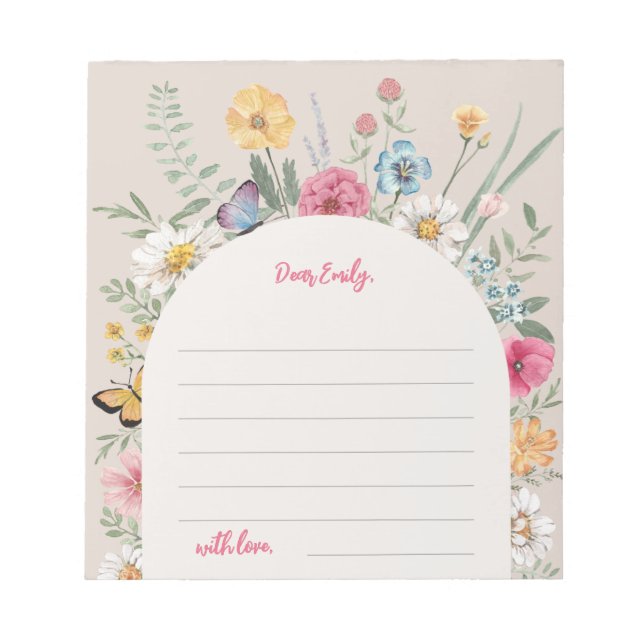 Wildblomma Notecards | ANTECKNINGSBLOCK (Framsida)