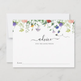 Wildblomma och birådgivning för Newlyweds-kortet Inbjudningar