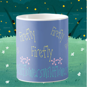 Wildblomma och Fäst lila kväll himlar Kaffemugg