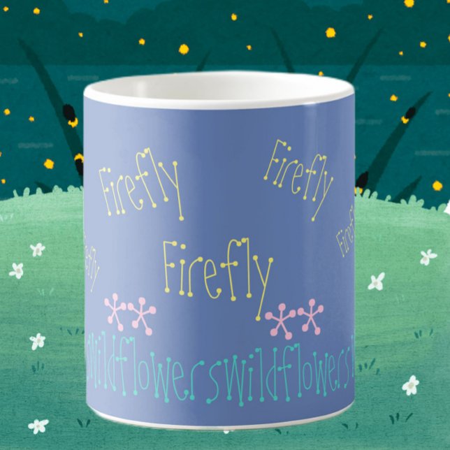 Wildblomma och Fäst lila kväll himlar Kaffemugg (Skapare uppladdad)