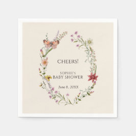 Wildblomma Önskemål A Baby Shower in Bloom Pappersservett