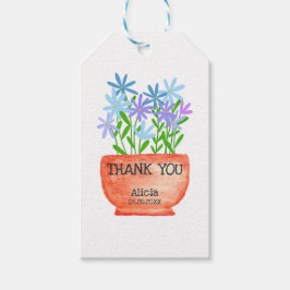 Wildblomma på Tacken Pot Botanical Birthday Presentetikett