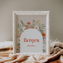 Wildblomma Party favors Sign